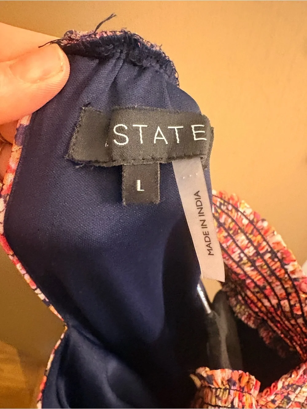 STATE 1 Pink Floral Smocked Tiered Dress